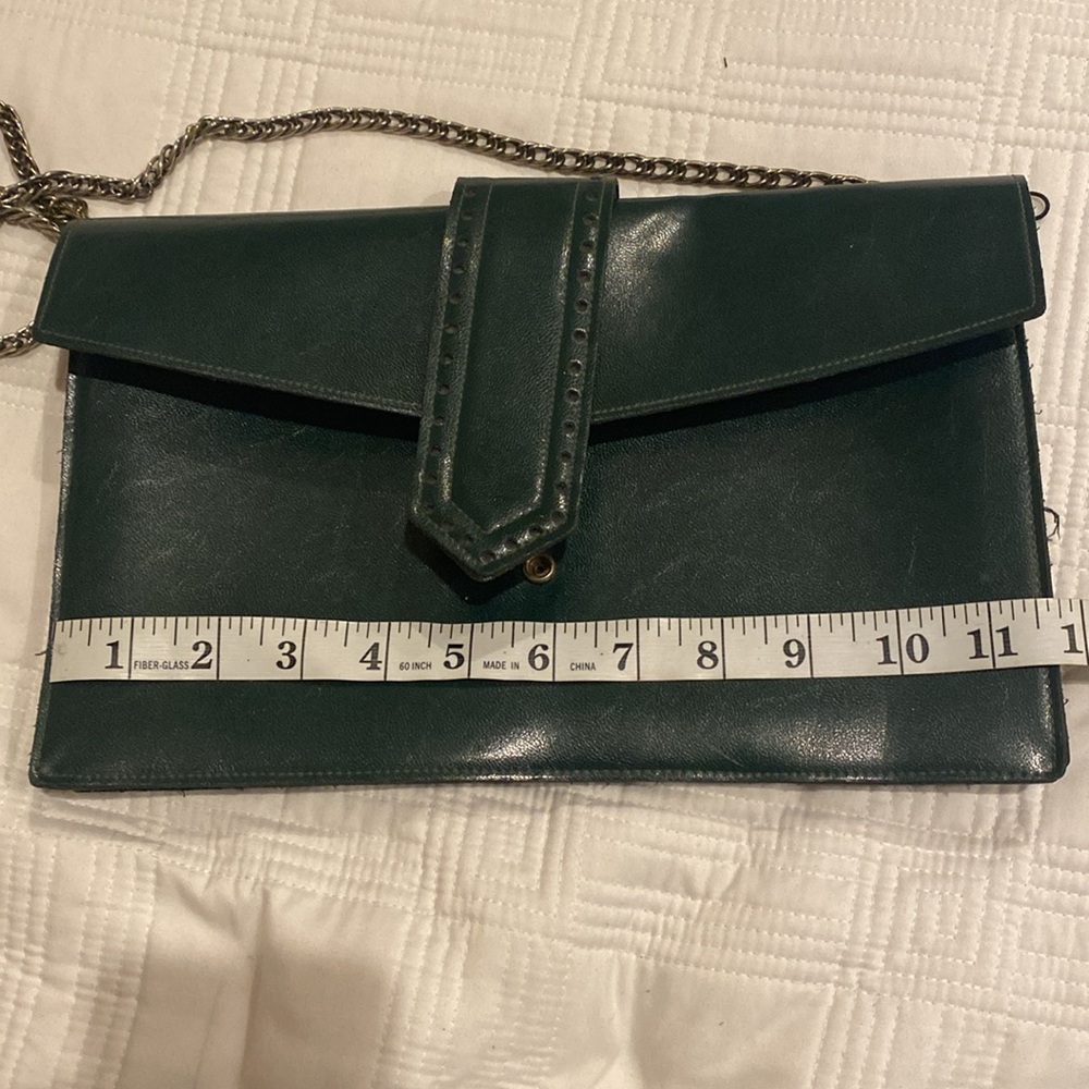 Ruza classy Green shoulder bag with chain strap Vintage - Picture 4 of 5